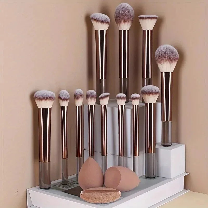 Elevate Your Beauty Routine with Our 12PCS Professional Makeup Brush Set - Perfect for Flawless Foundation, Concealer, and More!